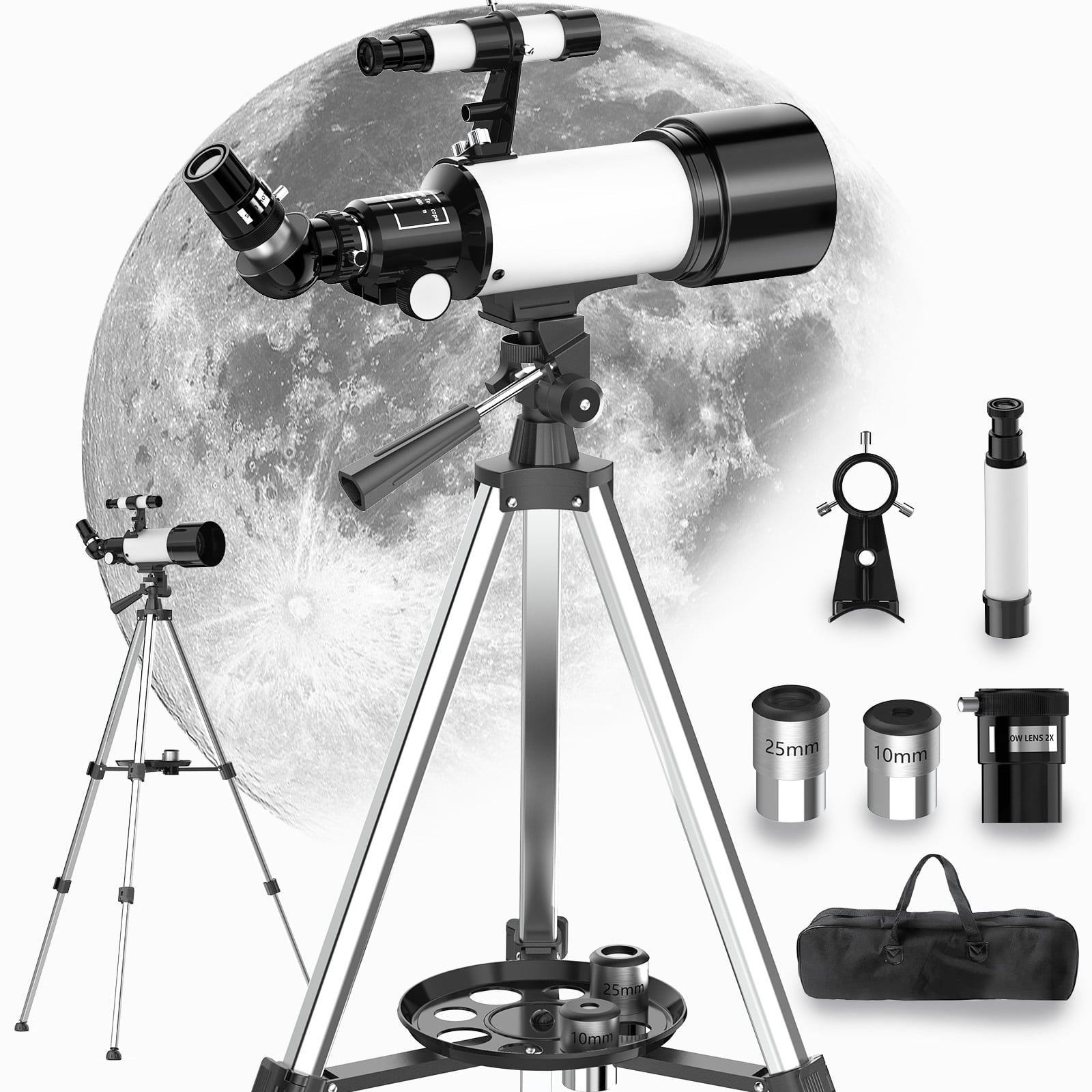 YouYeap Telescope High-Quality 70mm Aperture 400mm Travel Telescope for Kids Adults