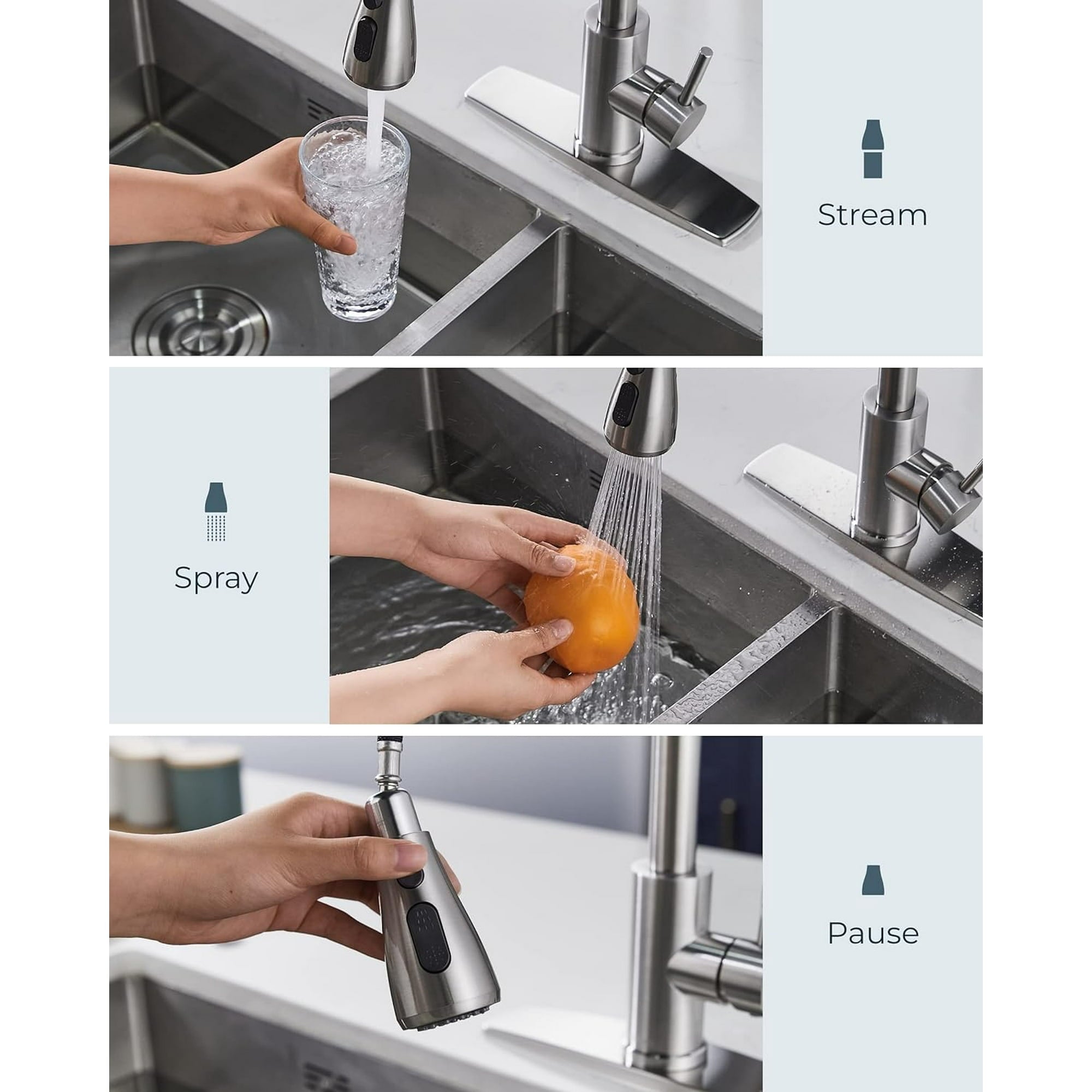 Kitchen Faucets with Pull Down Sprayer