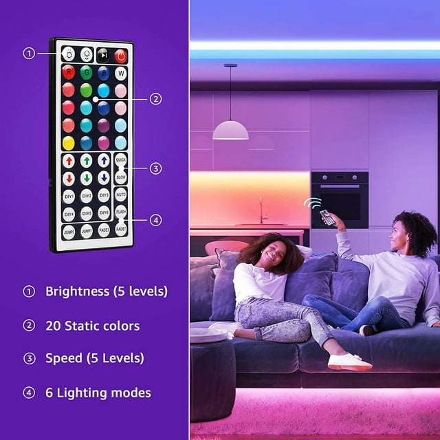 SUGIFT LED Light Strip 16.4ft RGB Light Strips 5050 LED Lights