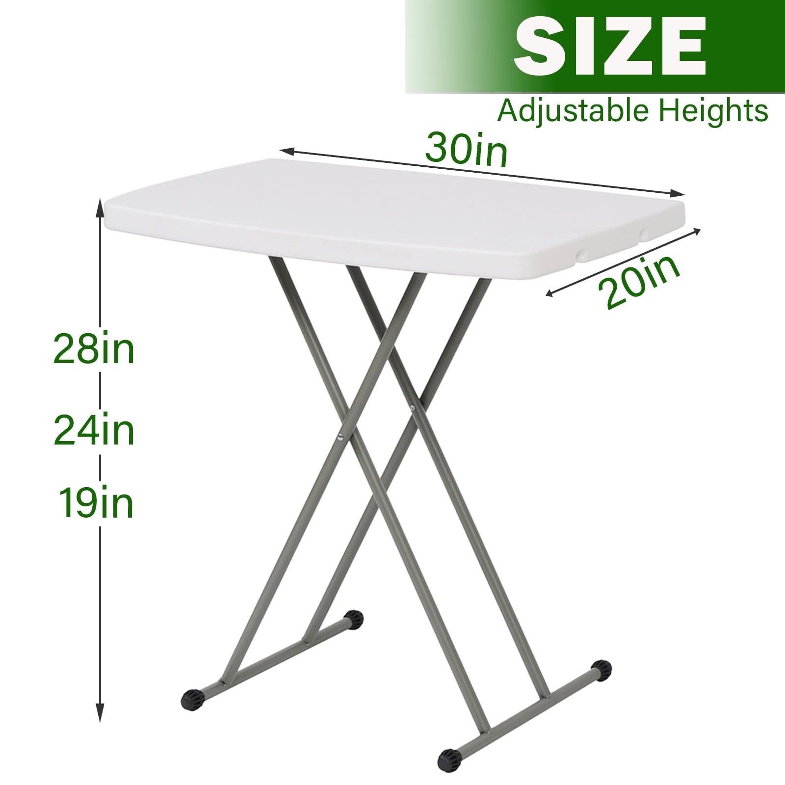 ALPULON Plastic Folding Table 30 inch White Personal Folding Table