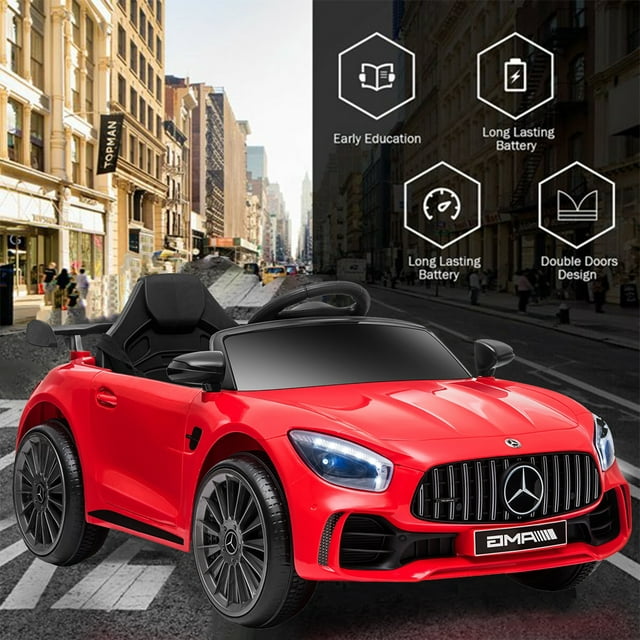 YouYeap 12V Mercedes Benz Licensed Electric Kids Ride On Car with 2.4G Remote Control Red