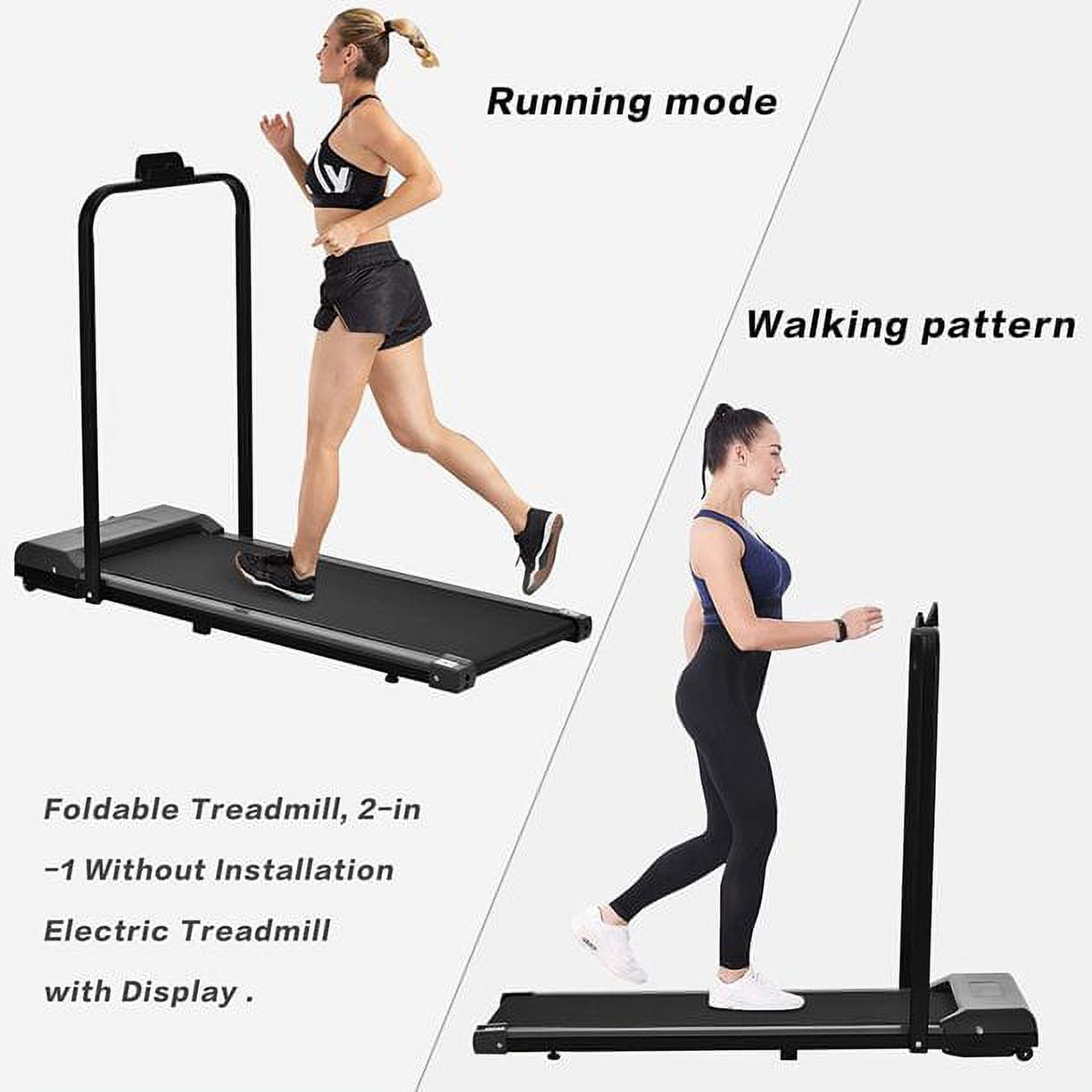 Treadmill 2.25HP 2 in 1 Folding Treadmill with Remote Control