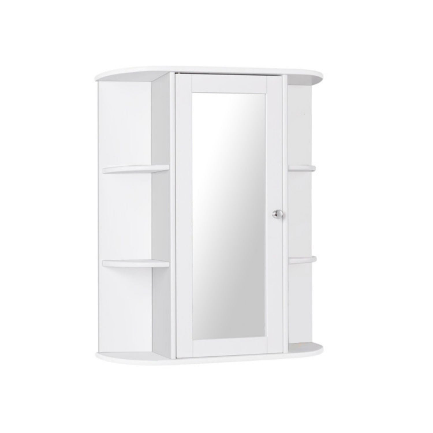 SUGIFT Bathroom Cabinet Single Door Shelves Wall Mount Cabinet