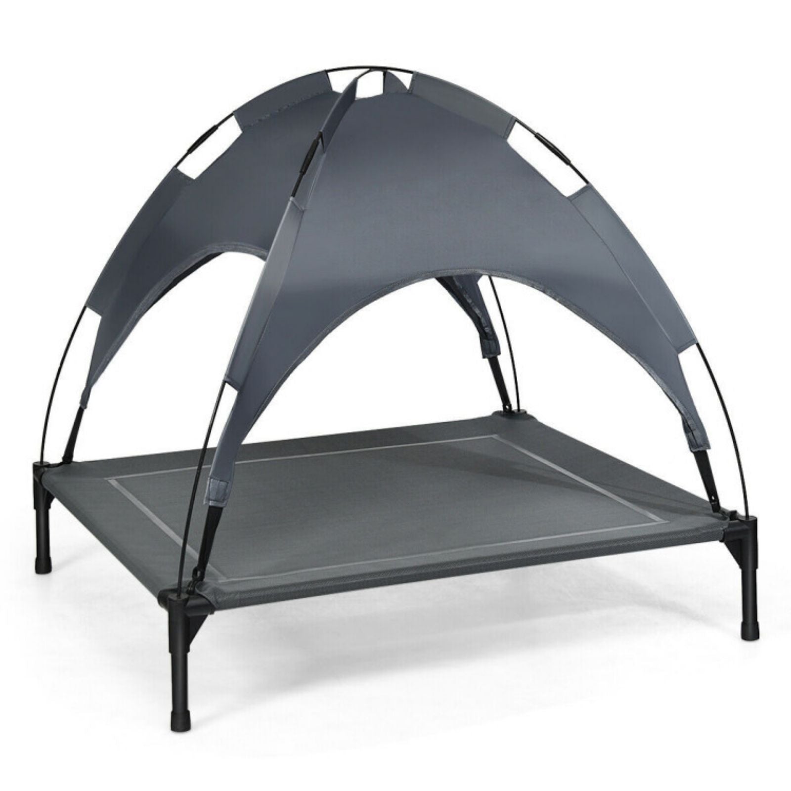 SUGIFT Portable Elevated Outdoor Pet Bed with Removable Canopy Shade-36 Inch