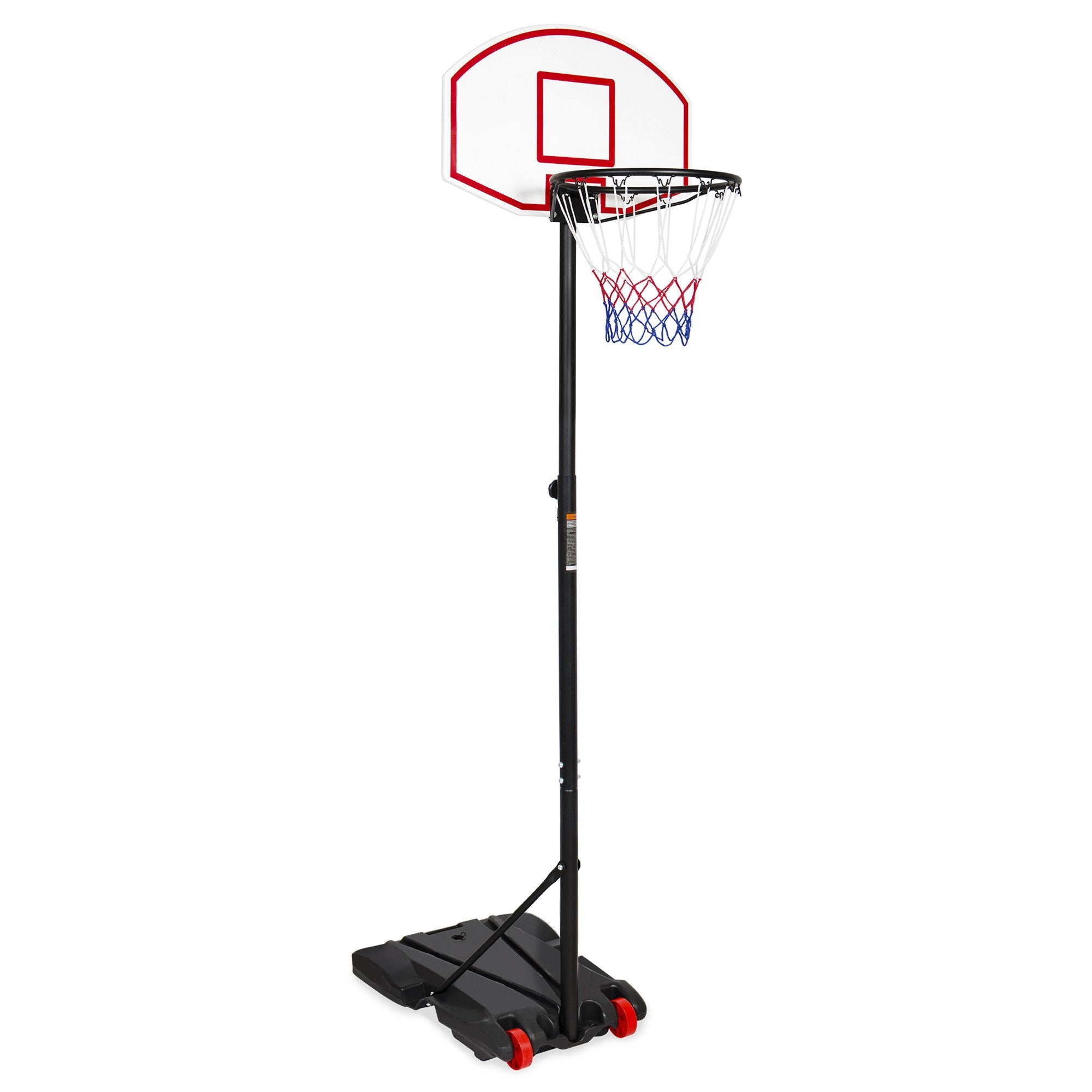 29 in. Kids Portable Adjustable Basketball Hoop Stand with Wheels