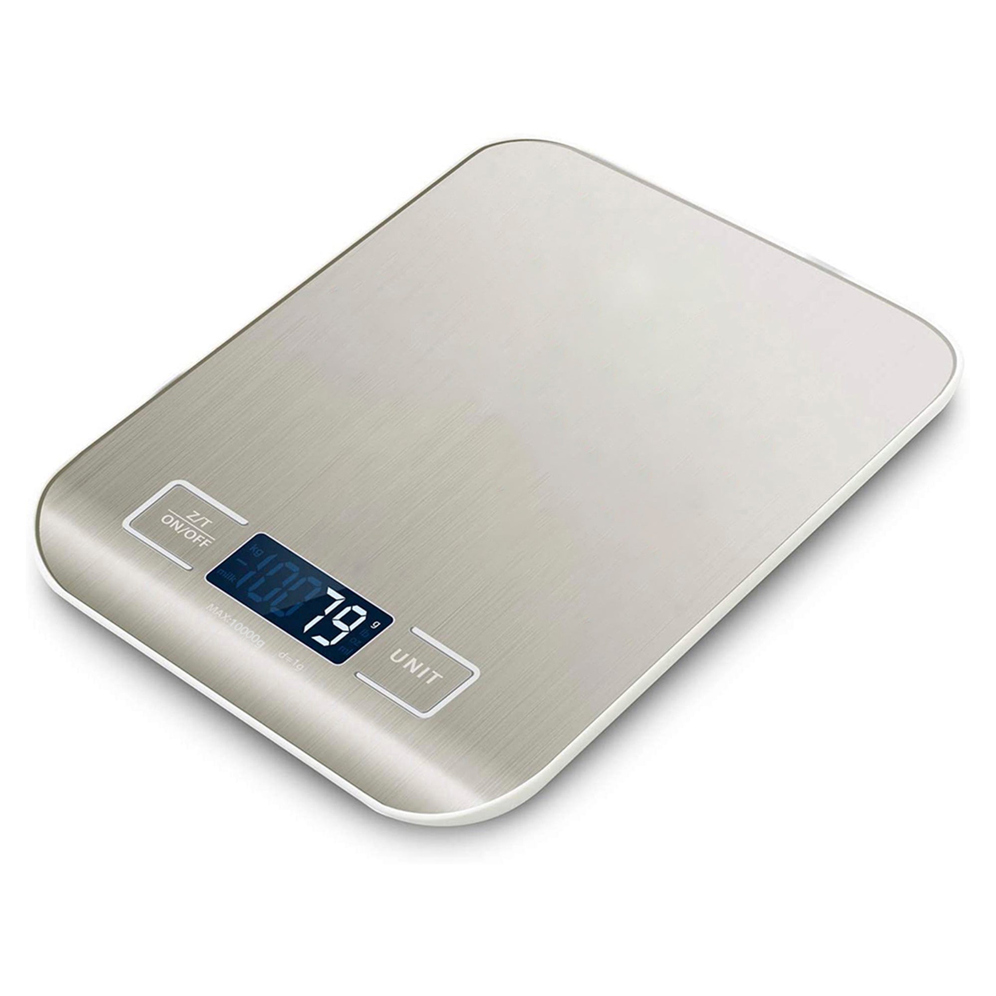 Stainless Steel Silver Lcd Display Digital Kitchen Scale Multifunction Food Scale 22 lbs.