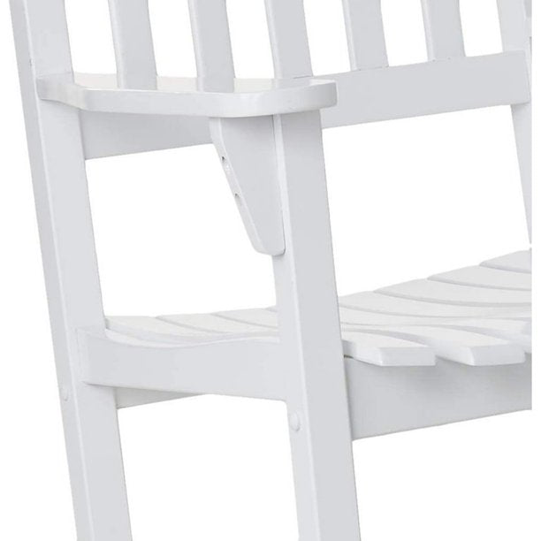 SUGIFT All-Weather Rocking Chair, Indoor Outdoor HDPE Porch Rocker w/ 300lb Weight Capacity - White