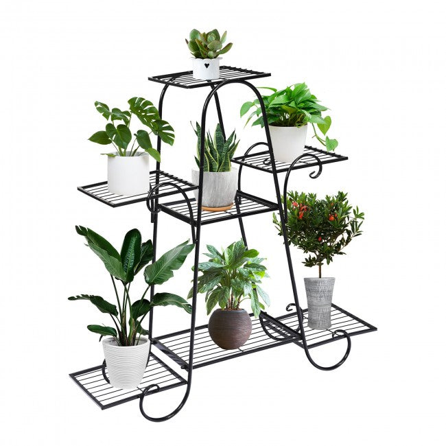 SUGIFT 7 Tier Metal Patio Plant Stand