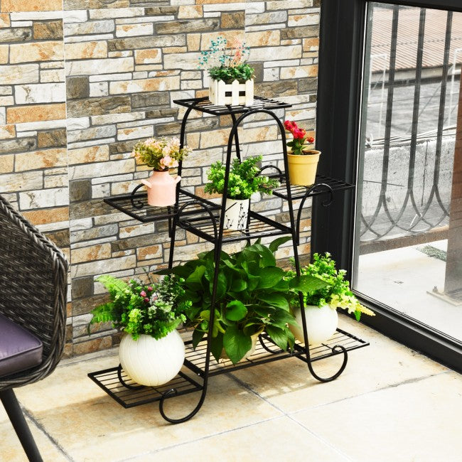 SUGIFT 7 Tier Metal Patio Plant Stand