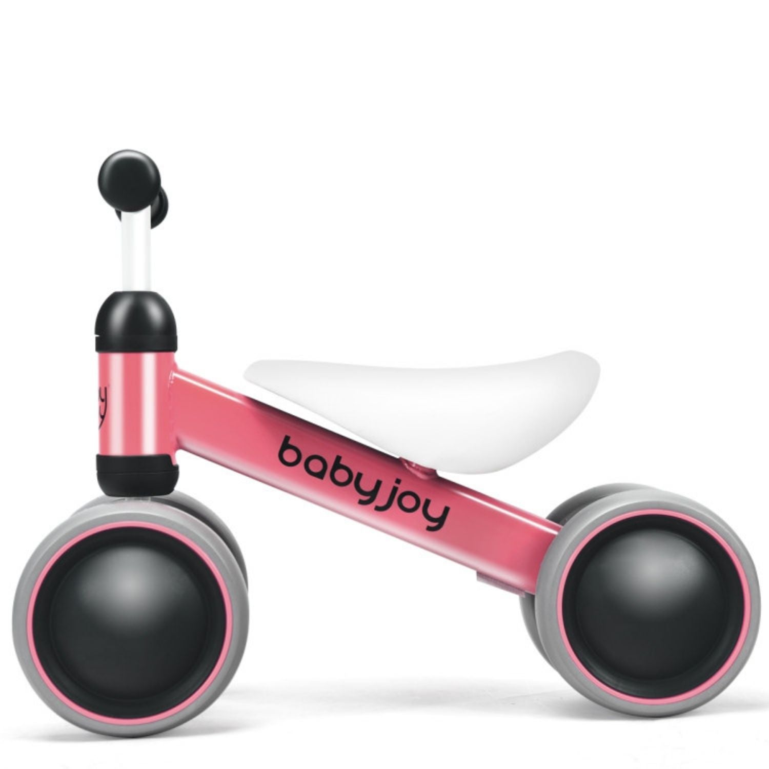 SUGIFT 4 Wheels No-Pedal Baby Balance Bike-Pink