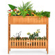 2-Tier Elevated Wood Planter Box Raised Garden Bed