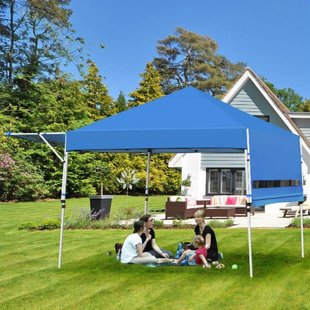 17 ft. x 10 ft. Foldable Pop Up Gazebo Canopy with Adjustable Instant Sun Shelter