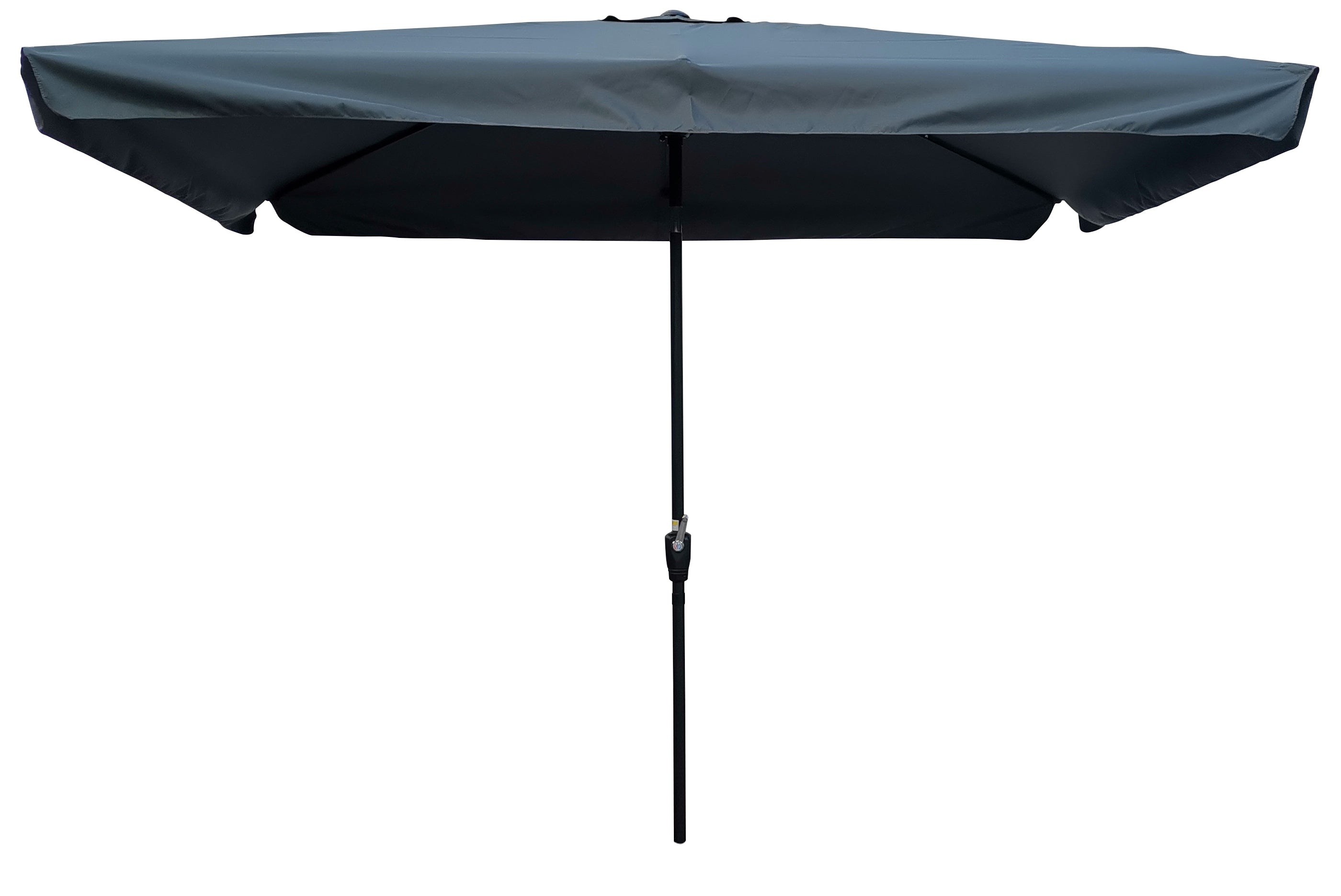 10' x 6.5' Rectangular Outdoor Patio Market Umbrella with Tilt Adjustment and Crank Lift