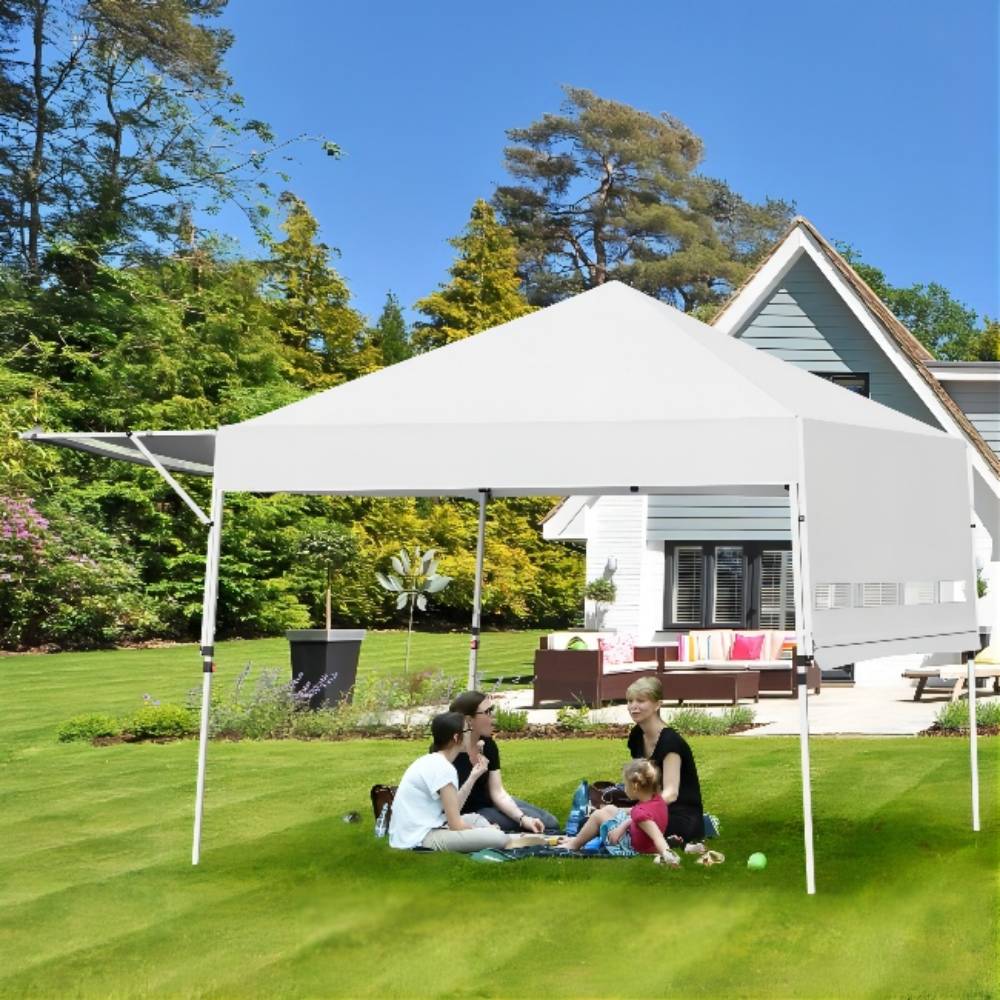 17 ft. x 10 ft. Foldable Pop Up Gazebo Canopy with Adjustable Instant Sun Shelter