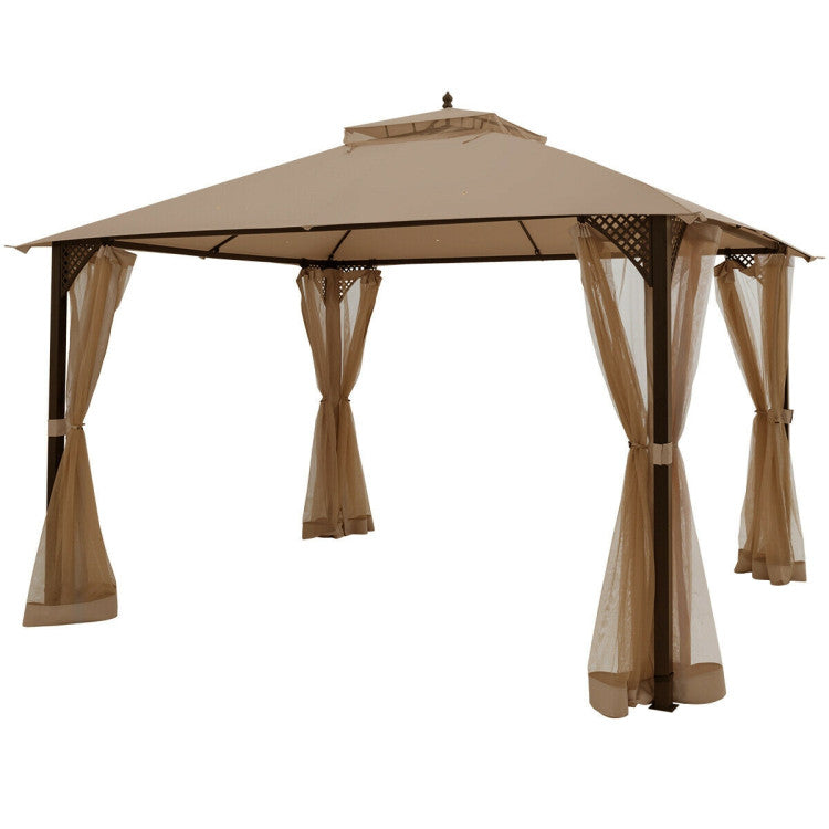 12 ft. x 10 ft. Brown Patio Portable Canopy