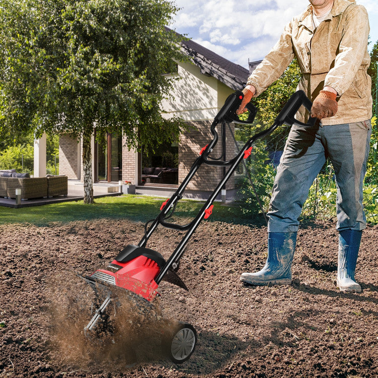 SUGIFT Corded Electric Tiller and Cultivator 9-Inch Tilling Depth