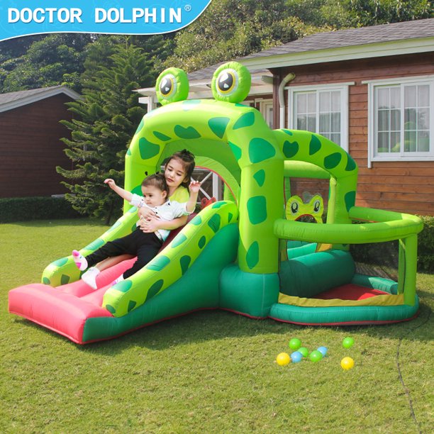 SUGIFT Inflatable Castle Kids Frog Bounce House Inflatable Bouncing Castle Jumping