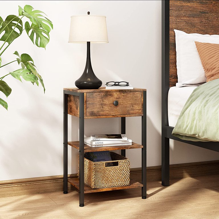 SUGIFT Nightstand End Table with Drawer Beside Table Furniture Tall Nightstand Dresser