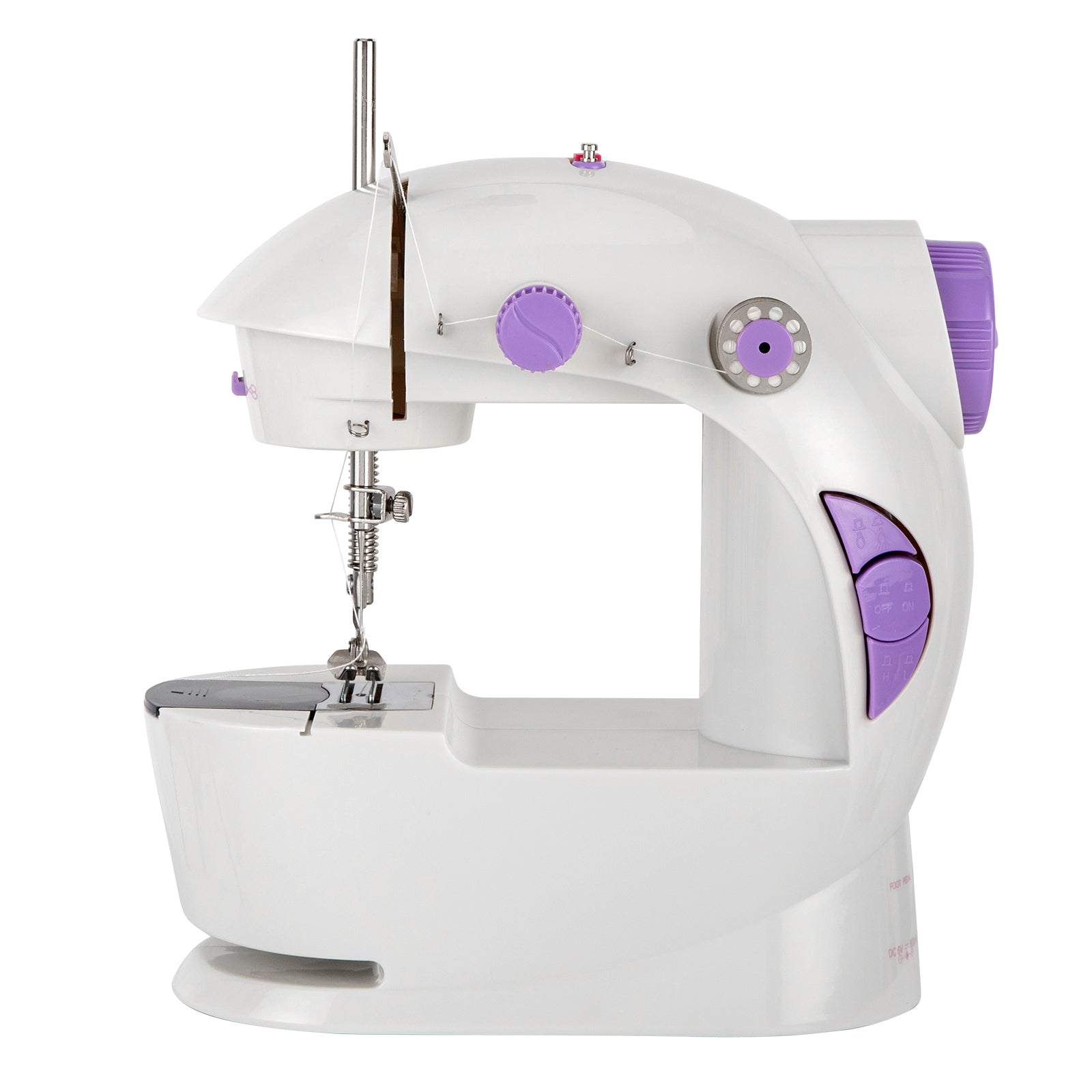 SUGIFT Mini Sewing Machine Home Electric Portable Sewing Machine White and Purple