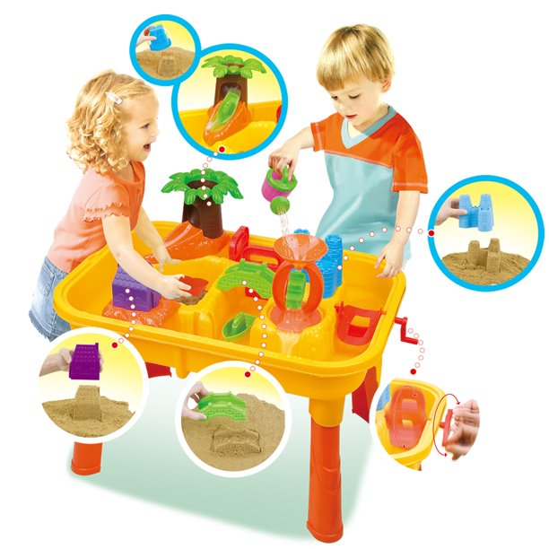 SUGIFT Sand Water Table, Kid's Water Play Table Outdoor Toys, Multicolor