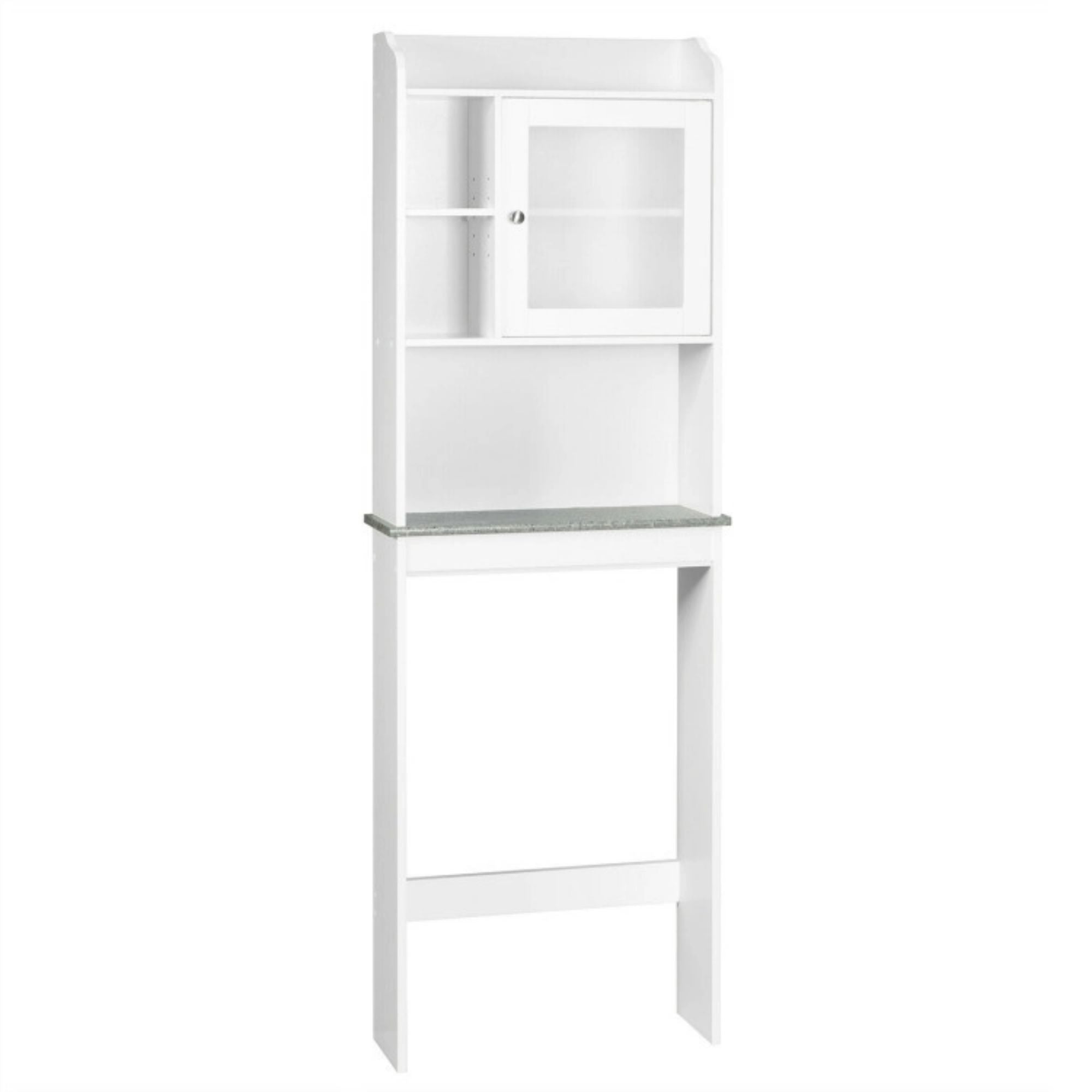 23.5 in. W x 68.5 in. H x 7.5 in. D Bathroom White Over-the-Toilet Storage