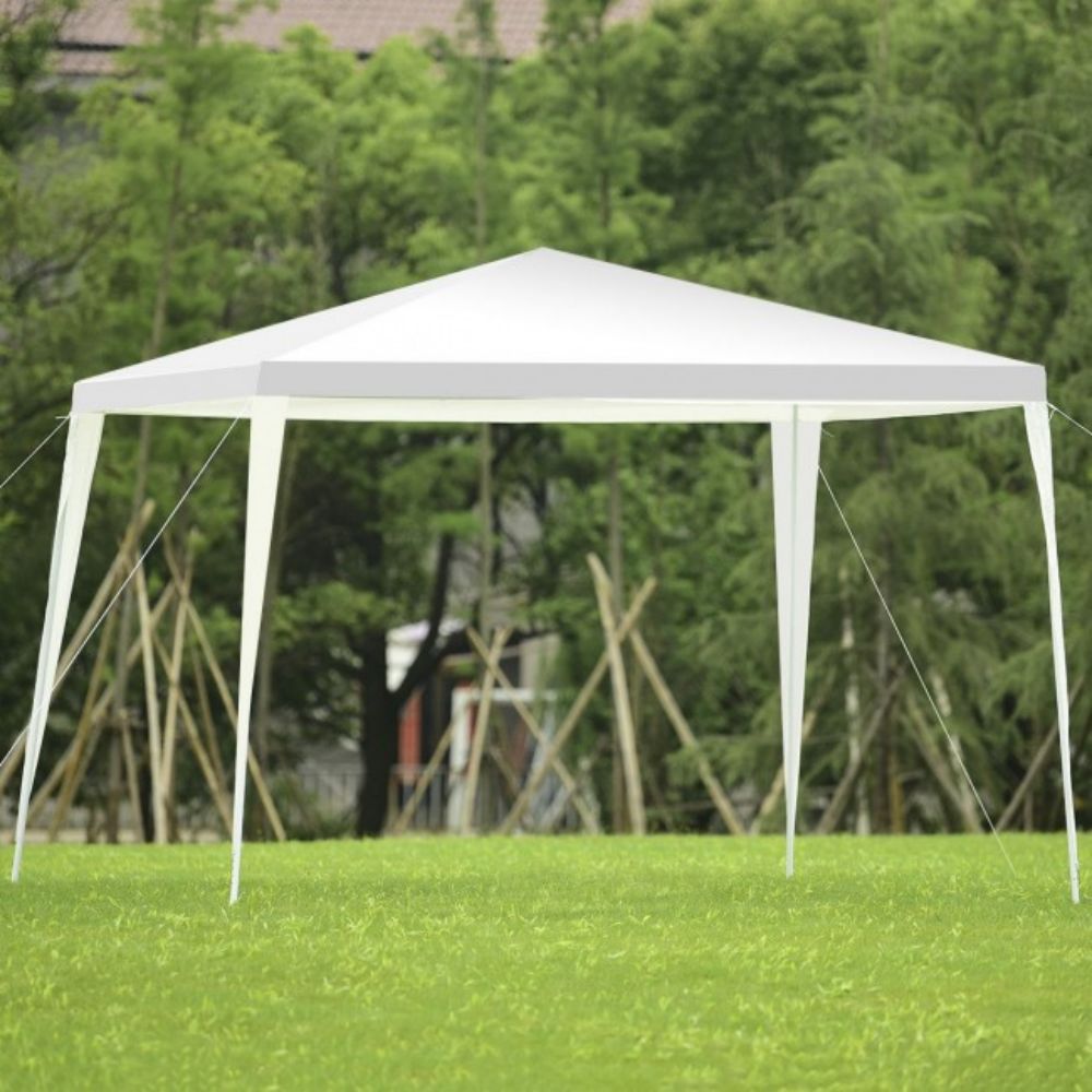 10 ft. x 10 ft. White Outdoor Canopy Tent for Backyard