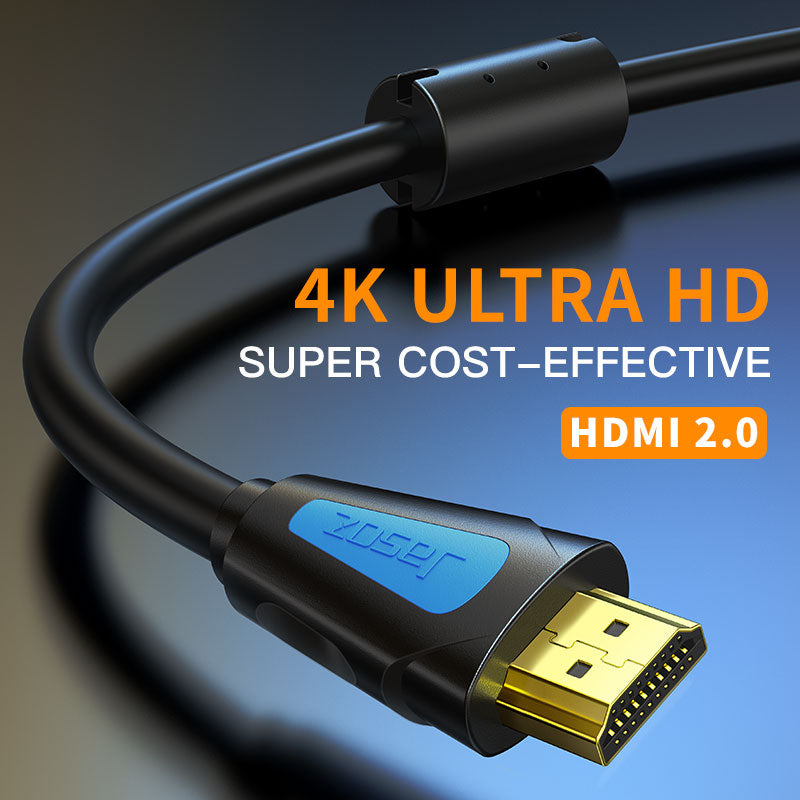 4K HDMI Cable 6.6ft [2-Pack], Gold-plated Connectors High Speed 18Gbps HDMI 2.0 Cable, 4K 60Hz / 2K 144Hz,Ultra HD,2160P, 1080P, ARC