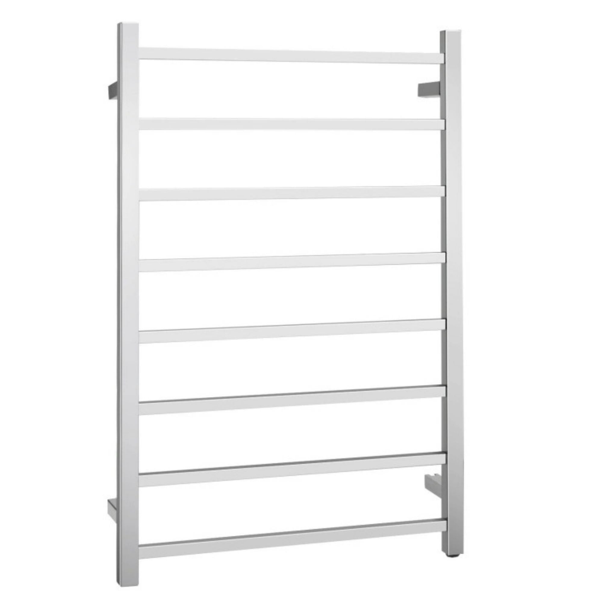 23.5 x 36 in. 8-Bar Electric Plug-In Wall-Mounted Towel Warmer Drying Rack in Silver