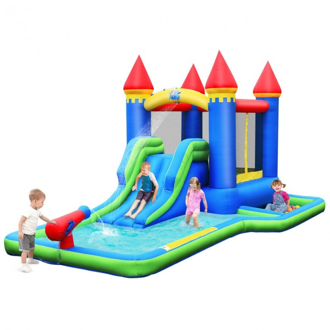 SUGIFT Inflatable Water Slide Kids Bounce House,Outdoor Backyard Big Water Park Without Blower