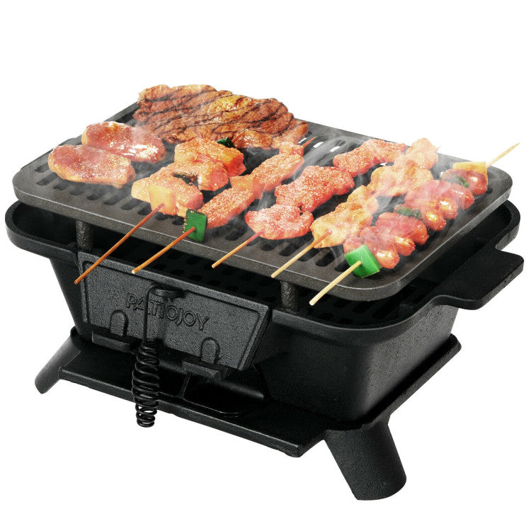 SUGIFT Heavy Duty Cast Iron Tabletop BBQ Grill Stove for Camping Picnic