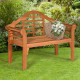 2-Person Eucalyptus Wood Outdoor Folding Bench