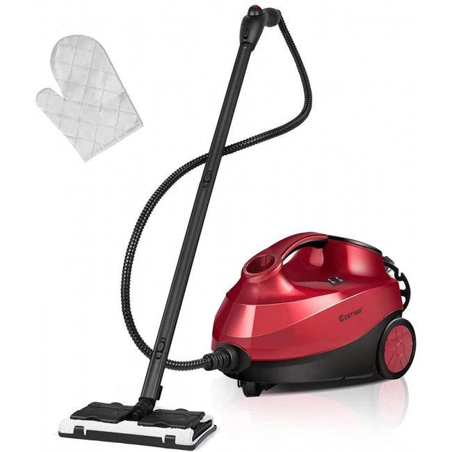 SUGIFT 2000W Heavy Duty Multi-purpose Steam Cleaner Mop with Detachable Handheld Unit,Red