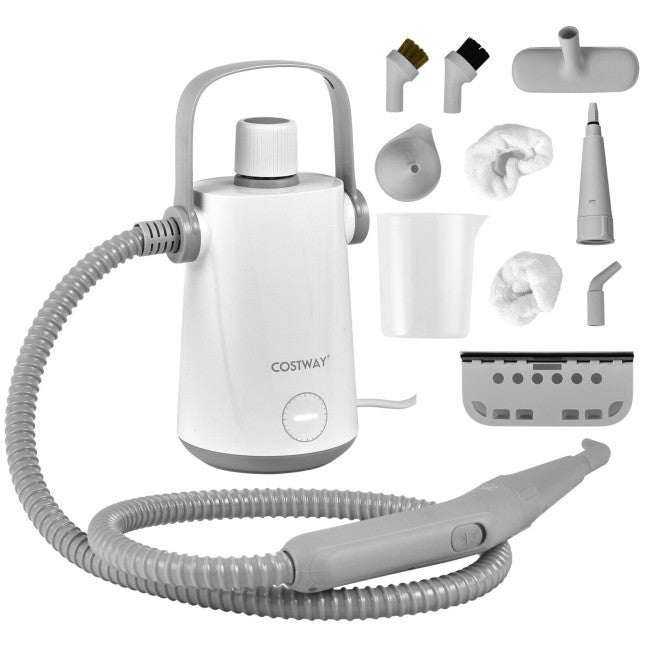SUGIFT 1000W Multifunction Portable Hand-held Steam Cleaner with 10 Accessories,Gray