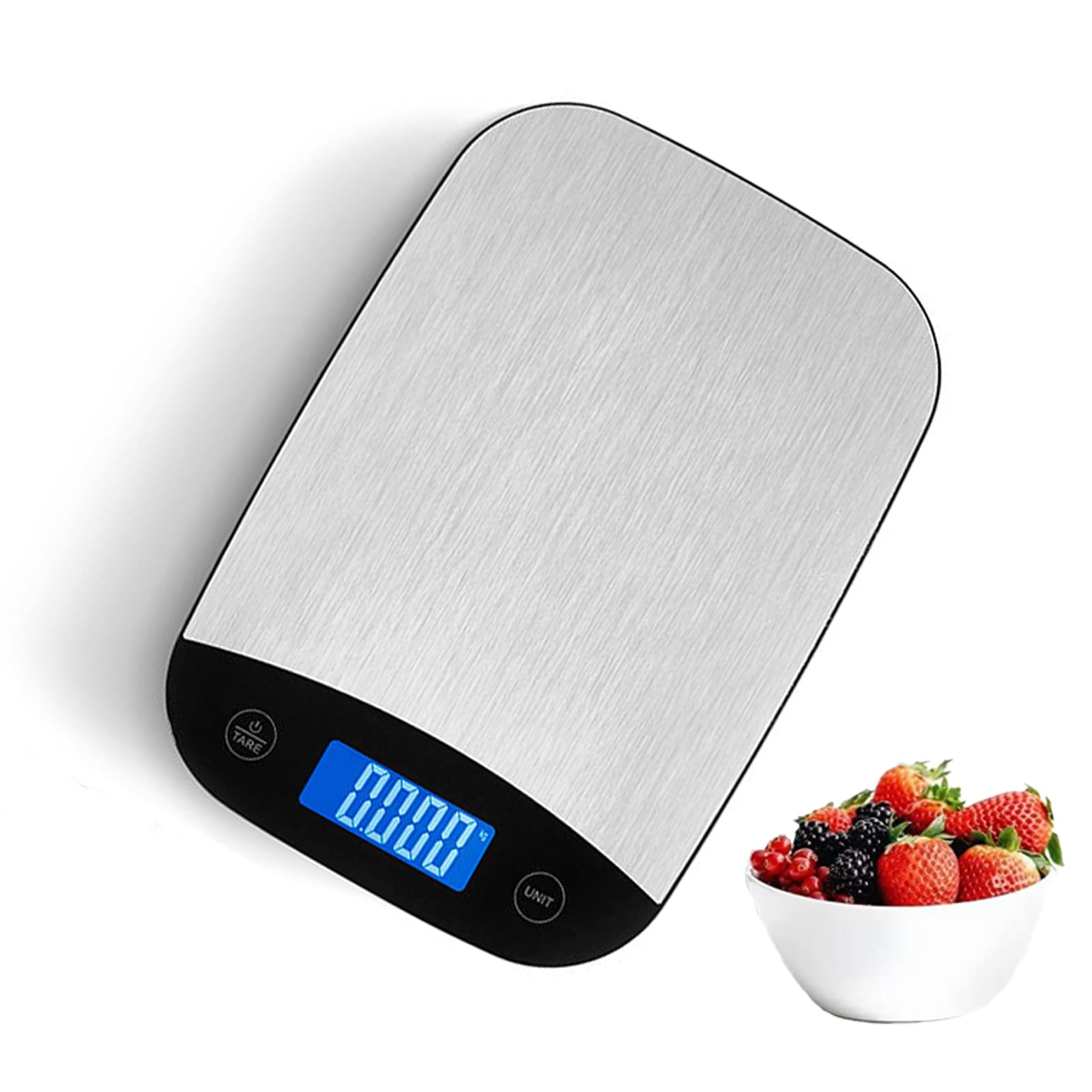 22 lb. Silver Professional Digital Kitchen Food Scale with 1g/0.1 oz Precise Graduation