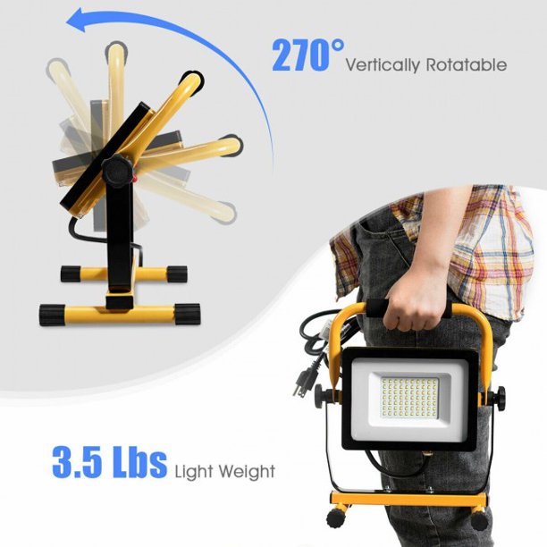 SUGIFT Portable Work Light 50W 5000lm LED Portable Outdoor Camping Work Light