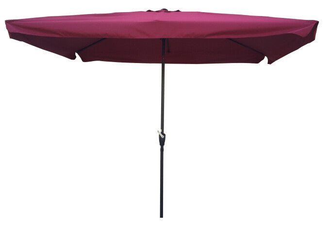 10' x 6.5' Rectangular Outdoor Patio Market Umbrella with Tilt Adjustment and Crank Lift