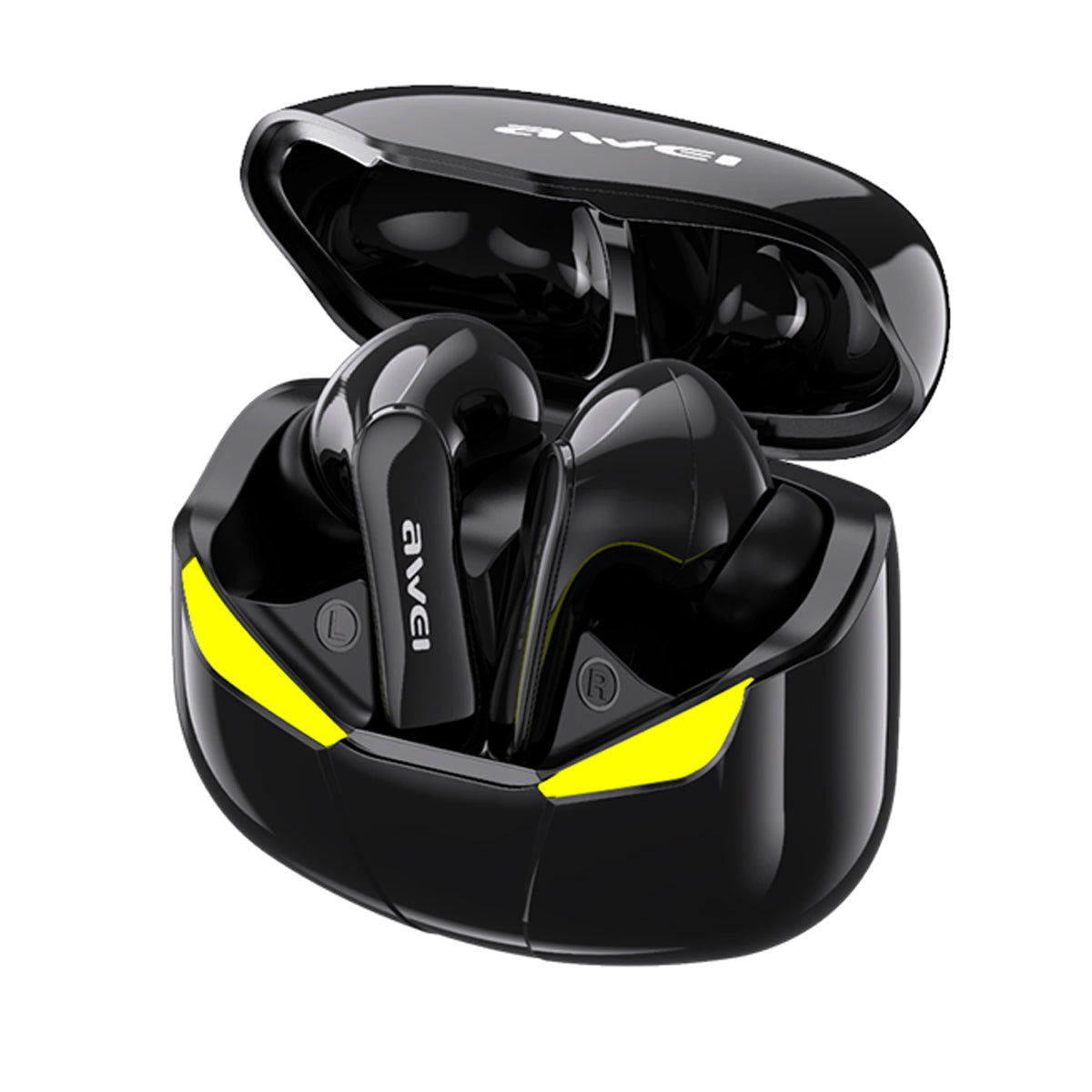 Bluetooth 5.0 Wireless Earbuds with Charging Case TWS Stereo Games Headphones in Ear Built in Mic Headset Premium Sound with Deep Bass for Sport Black