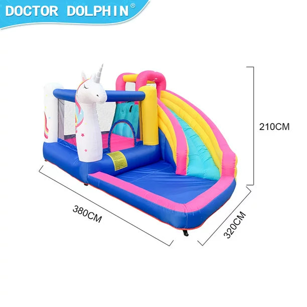 SUGIFT Inflatable Castle Bounce House, Oxford Fabric 420D+840D 450W Blower Can Play With Water