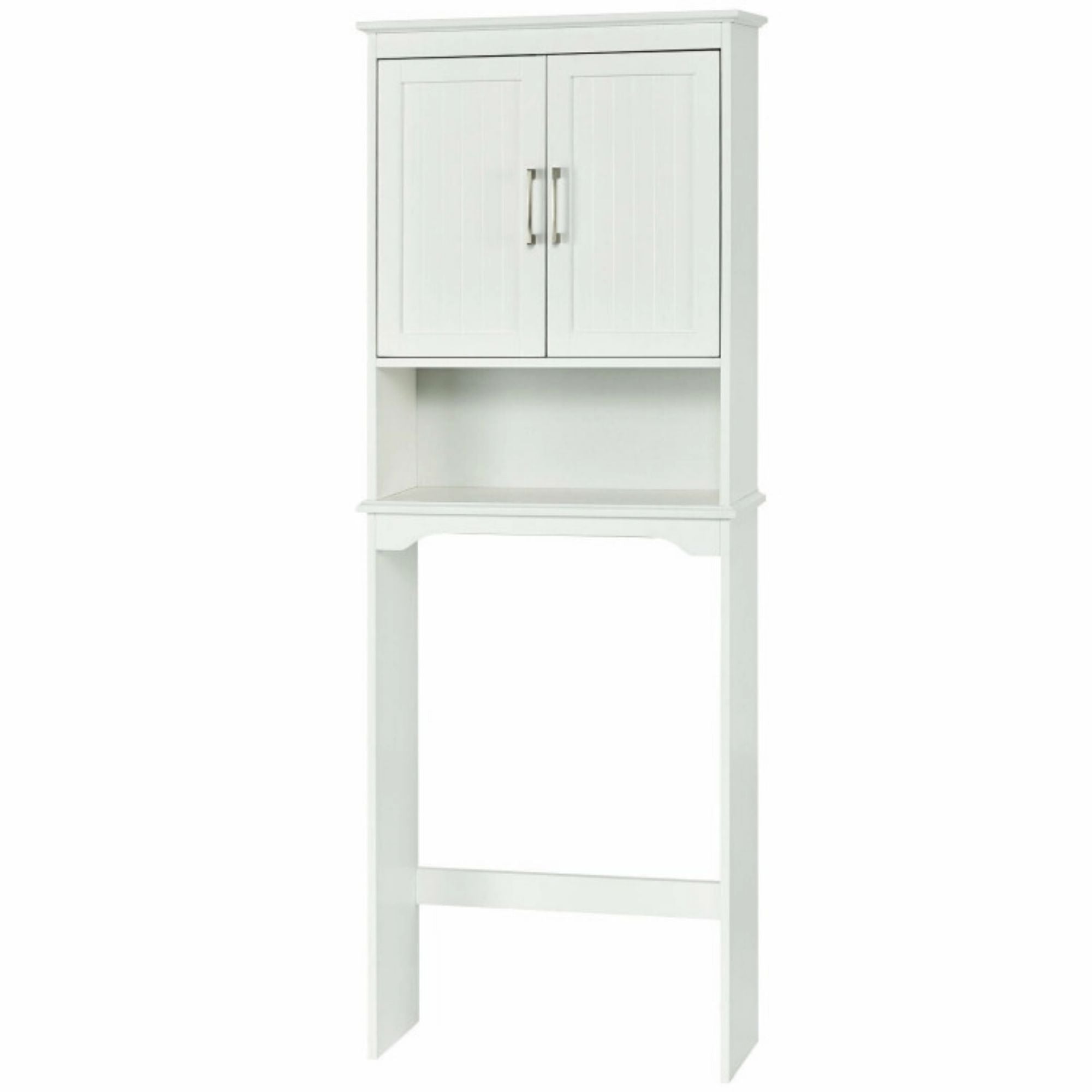 25 in. W x 66 in. H x 9 in. D Bathroom White Over-the-Toilet Storage