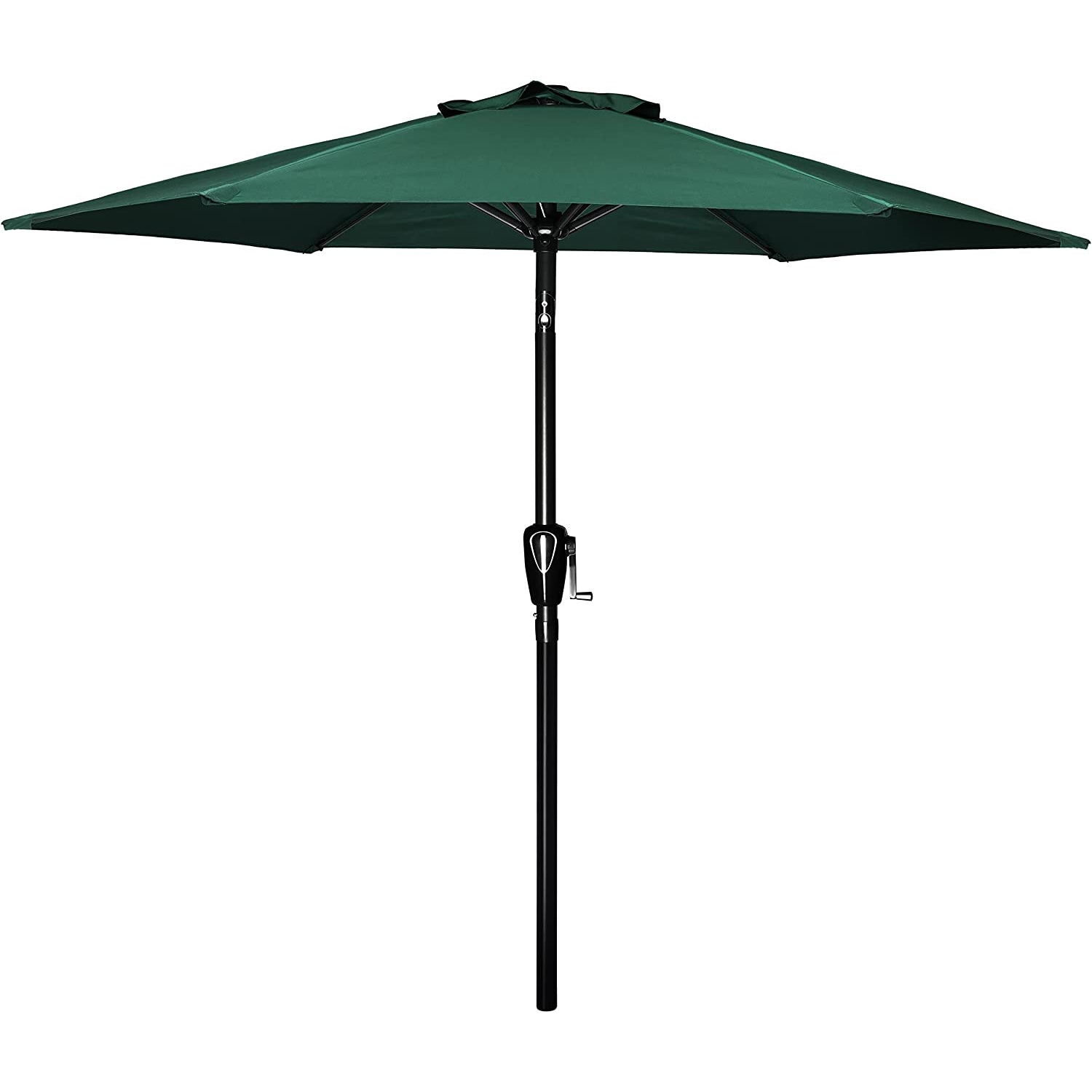 SUGIFT 7.5' Outdoor Patio Table Umbrella Market Umbrella with Push Button Tilt/Crank-Green