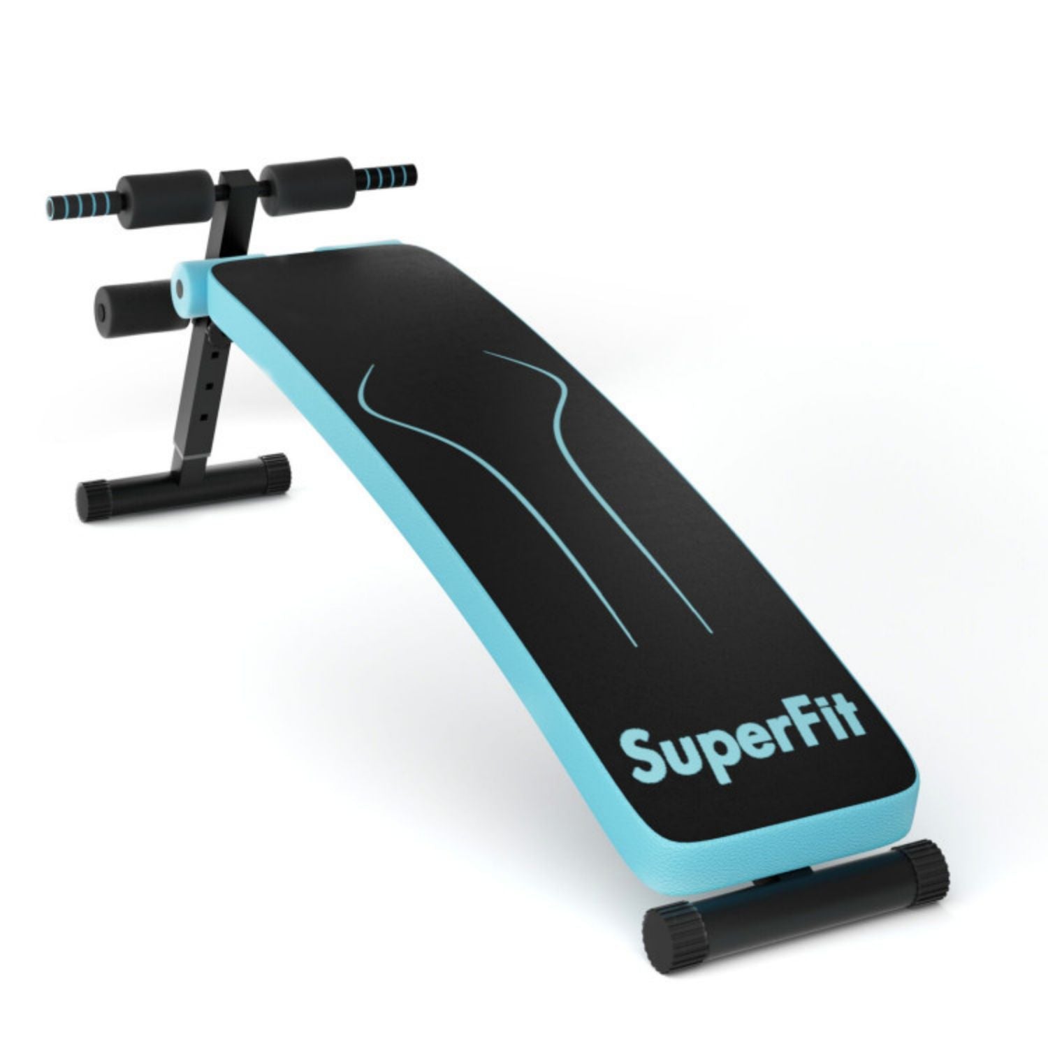 SUGIFT Folding Weight Bench Adjustable Sit-up Board Workout Slant Bench-Blue