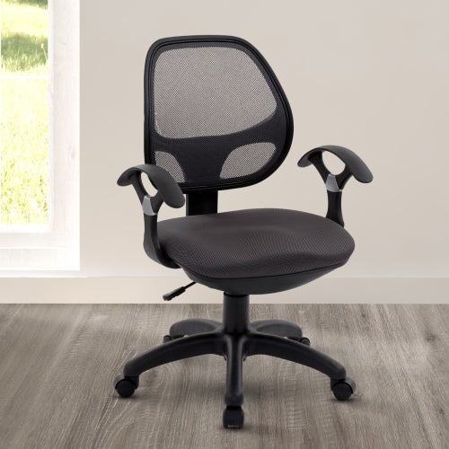 SUGIFT Techni Mobili Midback Mesh Task Office Chair, Black