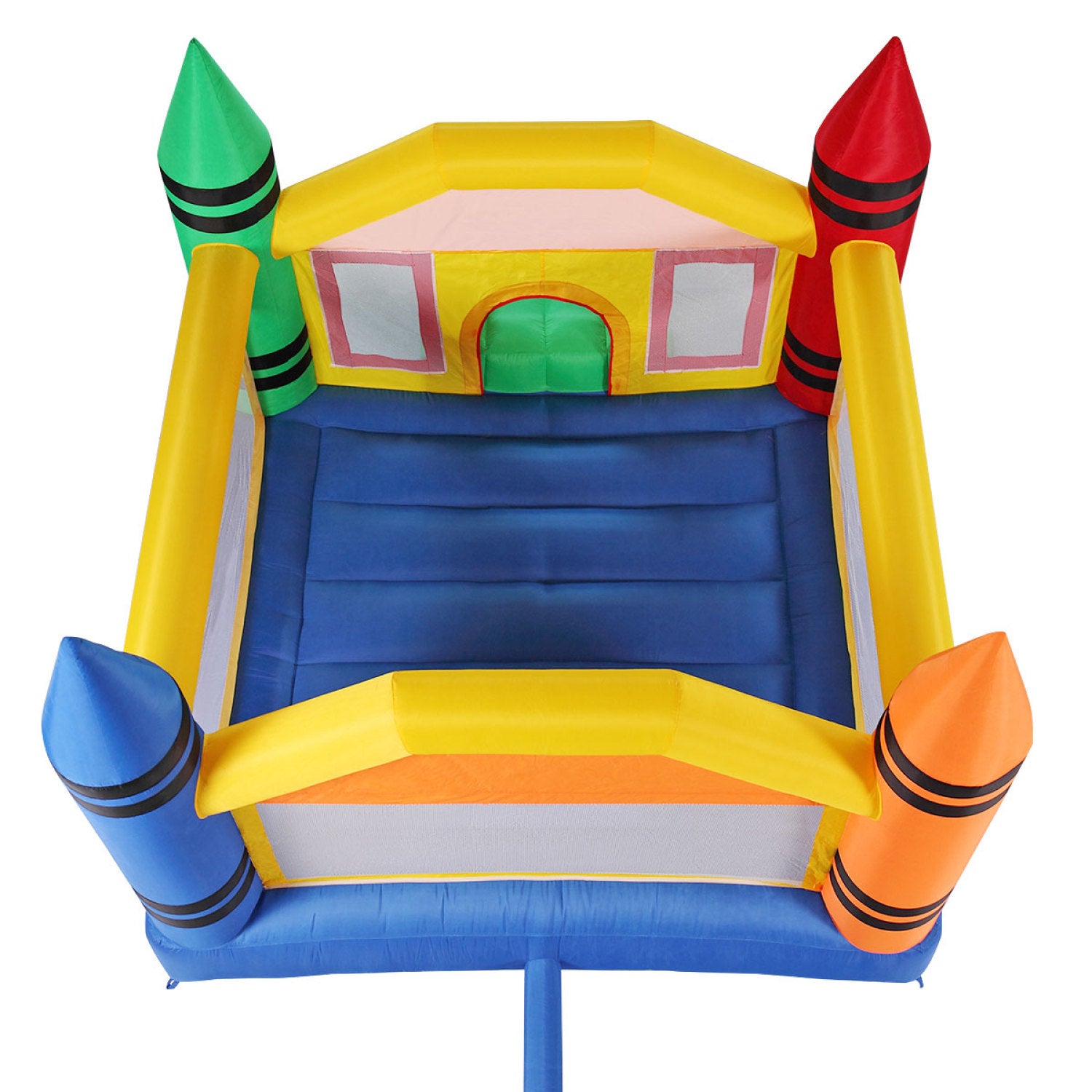 SUGIFT Crayon Inflatable Bounce House with Slide and Jump Game,Kid Activity Center,Party