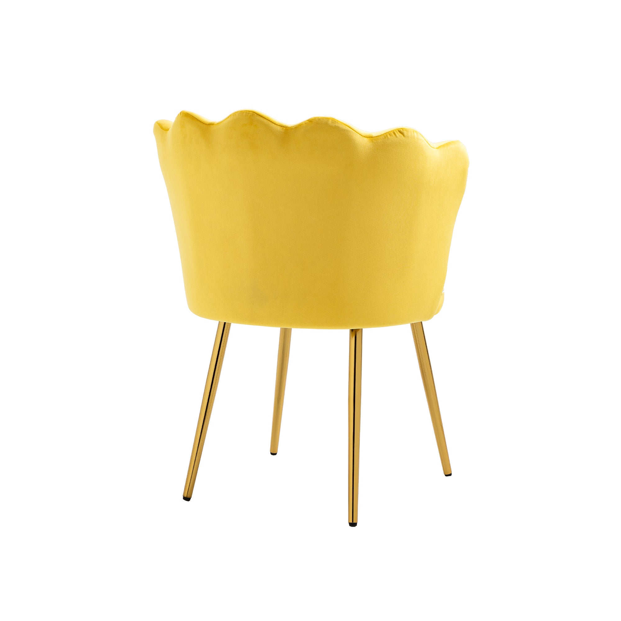 SUGIFT Upholstered Velvet Dining Chairs Moden Accent Side Chairs for Living Room-Yellow