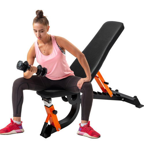 SUGIFT Adjustable Weight Bench - 6 Position Incline Decline Utility Bench with High Density Foam Padding for Home Gym Strength Training