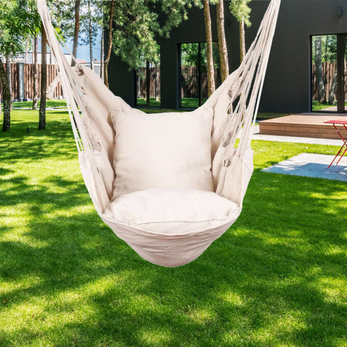 SUGIFT Hanging Hammock Chair with Double Cushions