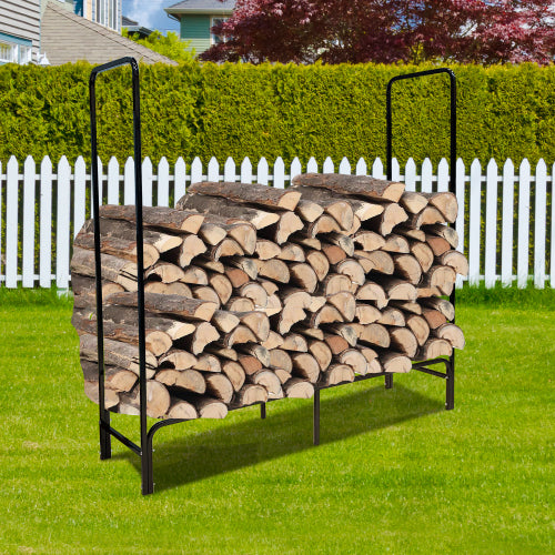 SUGIFT Firewood storage rack with cover with water-proof cover Log Rack