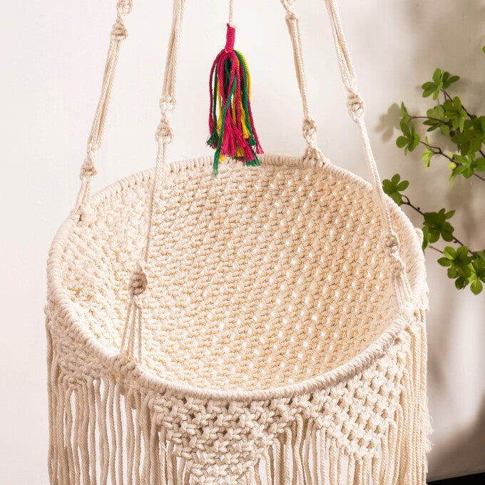 SUGIFT Hanging Cat Hammock Chair Handwoven Cotton with 3 Different Types of Hooks