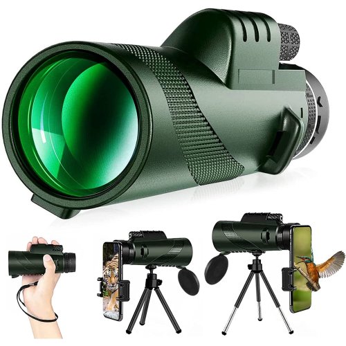 SUGIFT Outdoor 40x Magnification Monocular Waterproof Telescope Green