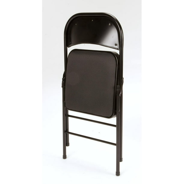 SUGIFT Fabric Padded Folding Chair, Black, 6 Count